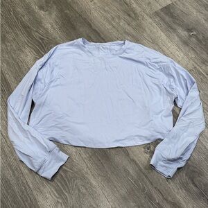 Lululemon Cropped Long-sleeve Loose Fit Top
